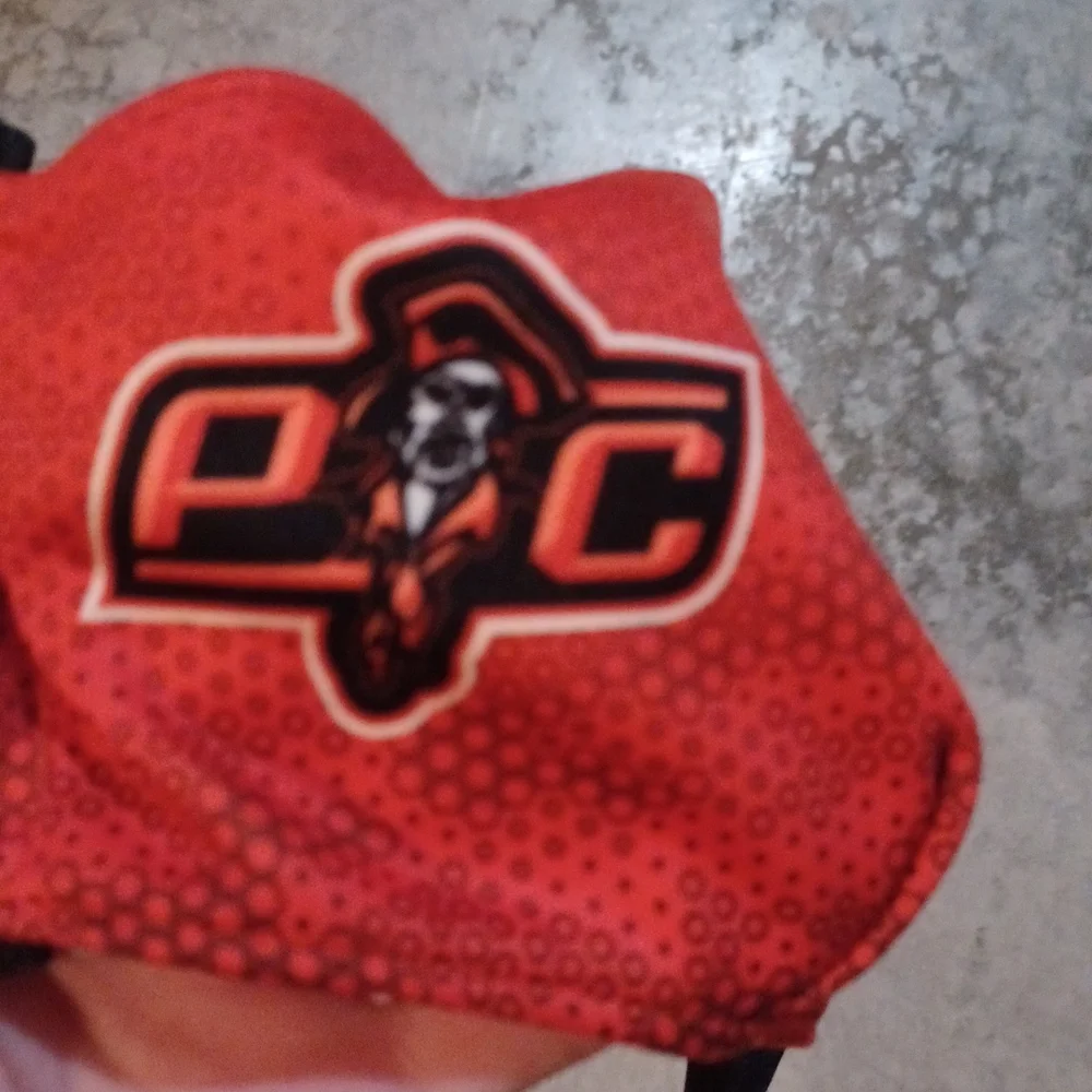 PC Pirates orange and black face mask